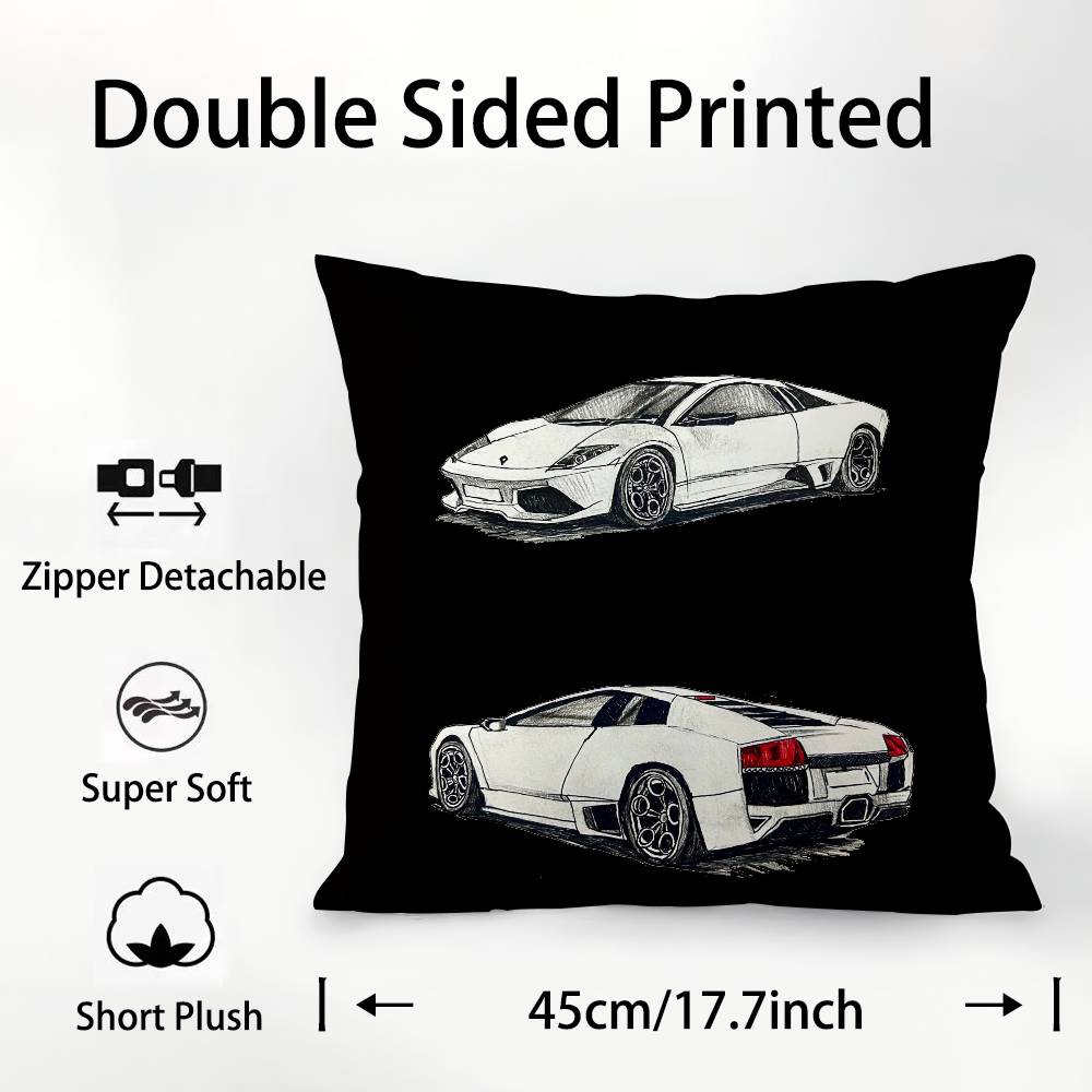 SuperCars-L-LamborghiniS Pillow Case Plush Fabric Soft  Pillowcase Double Sided Print Cushion Cover Household Gifts