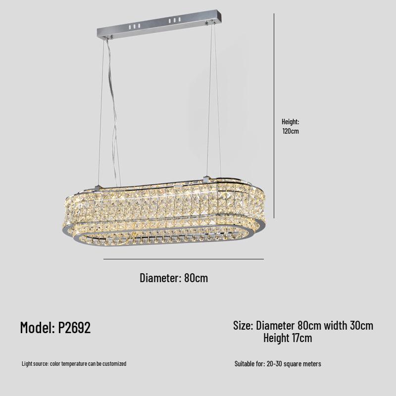 High-End Italian Crystal Chandelier for Living Room, Bedroom, or Restaurant