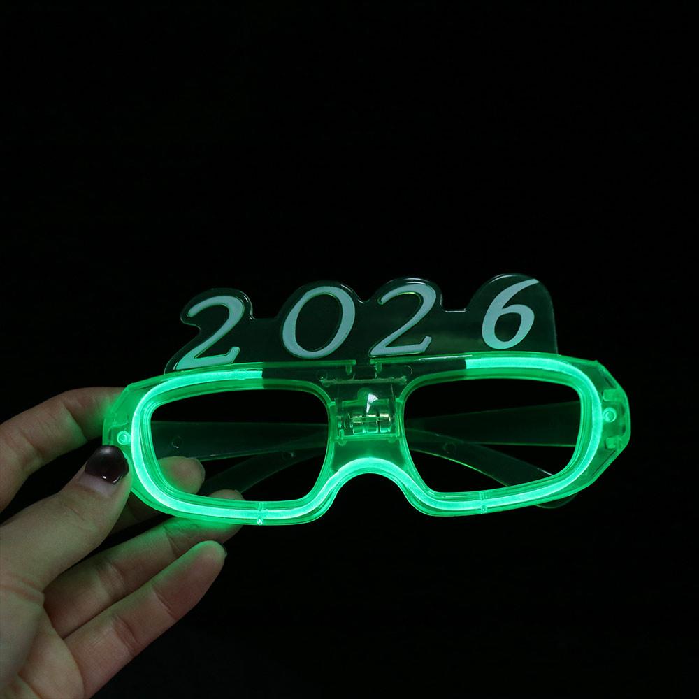 Number Letter 2026 LED Glow Glasses New Year Party Glasses  Masquerade Party