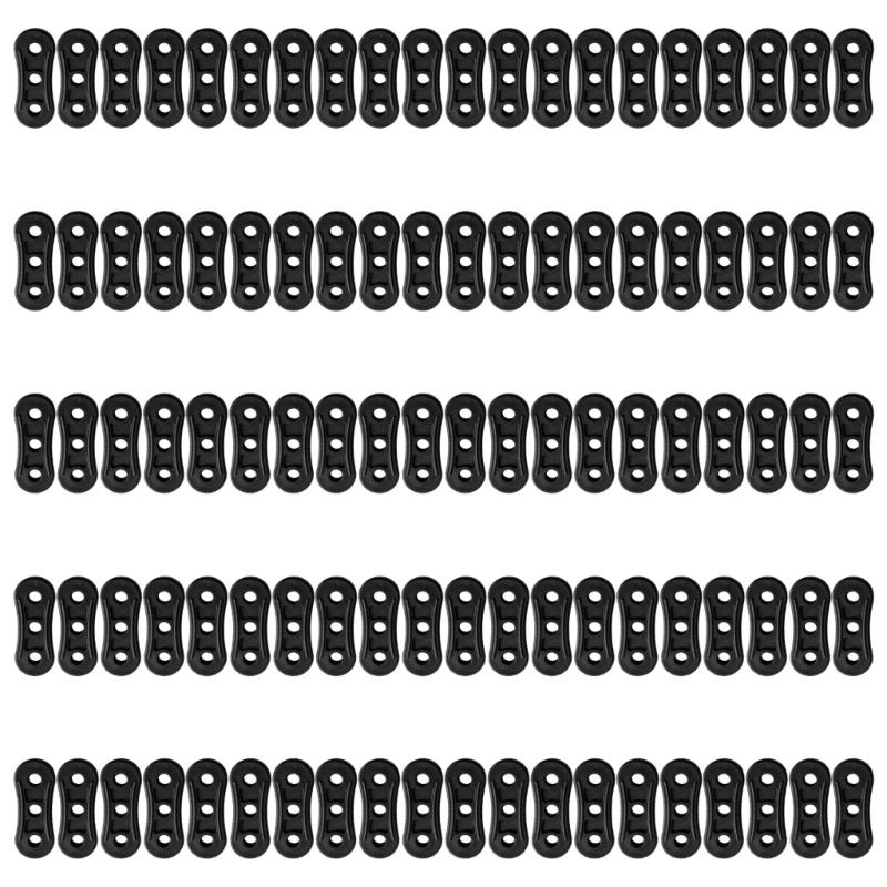 100 Stück Zeltwindseilspanner Campingzelt Abspannleinen-Versteller Spannhaken Schnallen Winddichte Markisen Zubehör