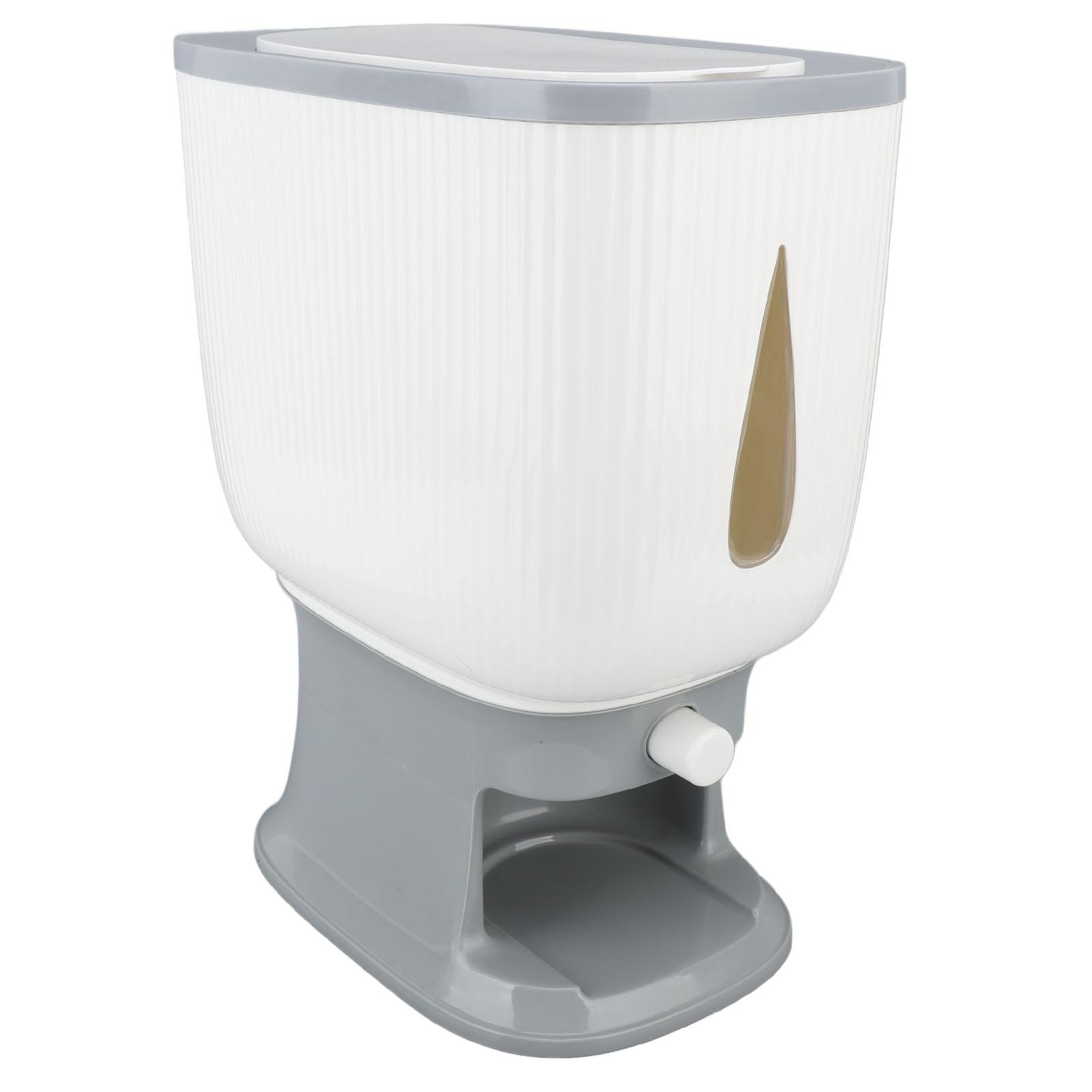 Rice Dispenser with Measuring Cup 10kg Capacity Stable Transparent Multipurpose for Home