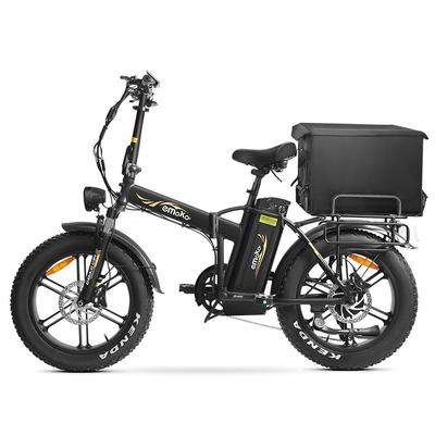 Electric Bike EMOKO C94 20" 1000W Motor Adult Ebike 48V 35AH Max Range 200Km Load 150Kg 7 Speed Black
