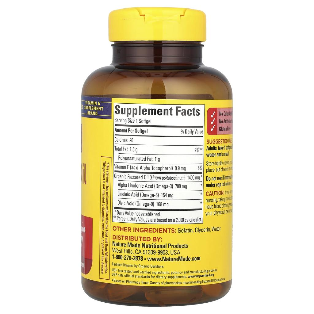 Flaxseed Oil, 100 Softgels