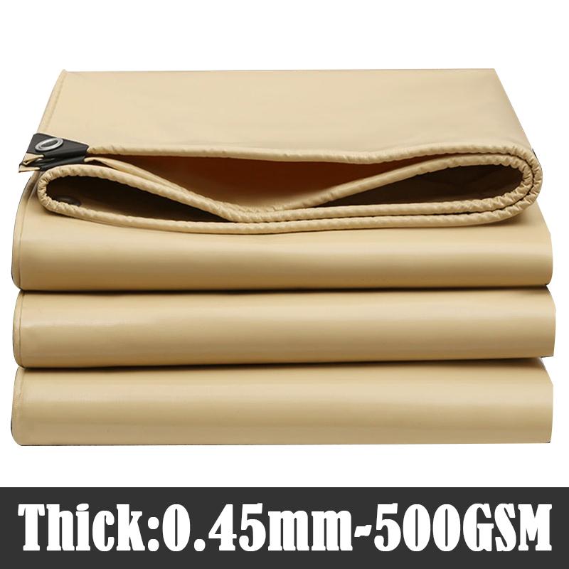 Thicken Waterproof PVC Tarpaulin Outdoor COATED BANNER Awning Anti-UV Camping Tent Pergola Sun Shelter Truck Heavy-Duty Canvas 1.9x1.4m