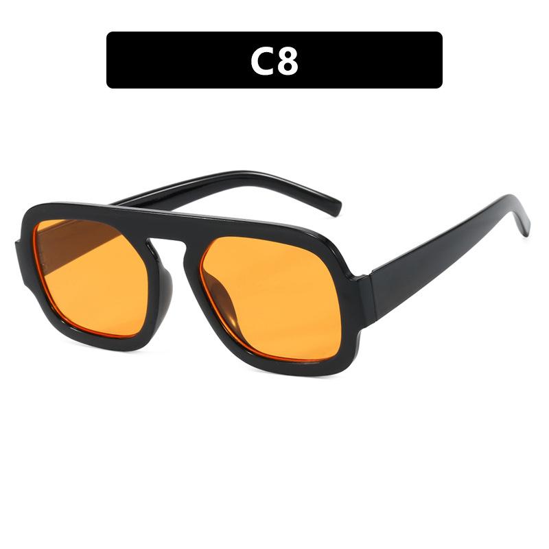 Vintage Big Frame Square Women Sunglasses Brand Black Cool Men Sun Glasses One Piece Designer Pilot Sun Glasses Eyeglasses
