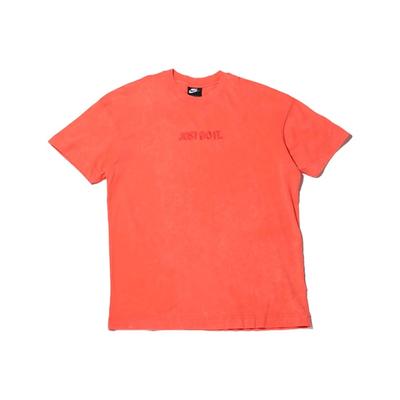 Just Do It Embroidered Logo Short Sleeve T-Shirt Men Tops Pink CJ4572-814