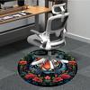1PC Tiger Floral Design Chair Carpet for Office, Indoor Non-Slip Washable Carpet, Soft Comfortable Mat For Office Room Yy250930234