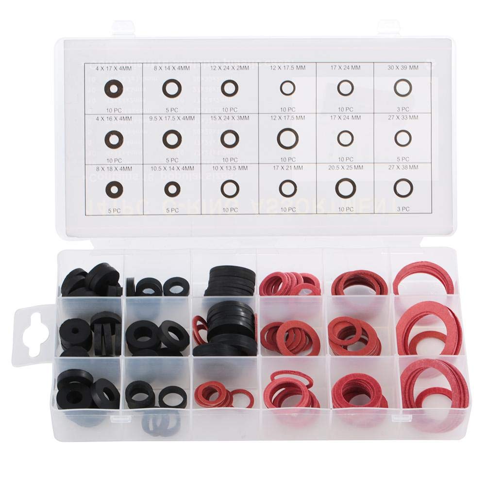 Pieces Flat Washers, Seal Ring Seal, O-Ring Hydraulic Seal Kit Assortment Rubber Washer Different Size for Tap M001