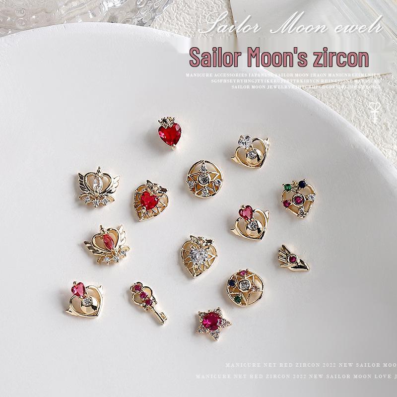 

Sailor Moon Ключ Сердца Красный Бриллиант Насадка для Маникюра - Японские Ювелирные Изделия Высокого Класса