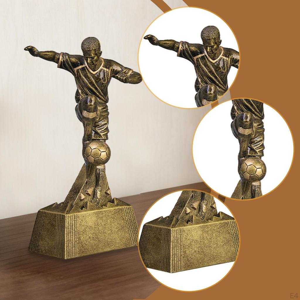 Football Player Statue Decorative Figurine Collectible Desktop Ornament Trophy Award for Desk