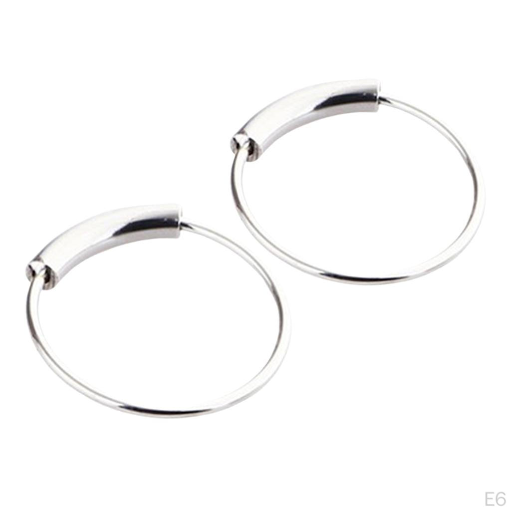 2 Pieces Solid Stainless Steel Nose Ring Studs 6mm 8mm 10mm