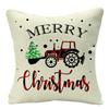 2022 Merry Christmas Home Decor Cushion Cover 45x45cm Cute Animals Cartoon Printed Throw Pillow Cover Xmas Decorative Pillowcase