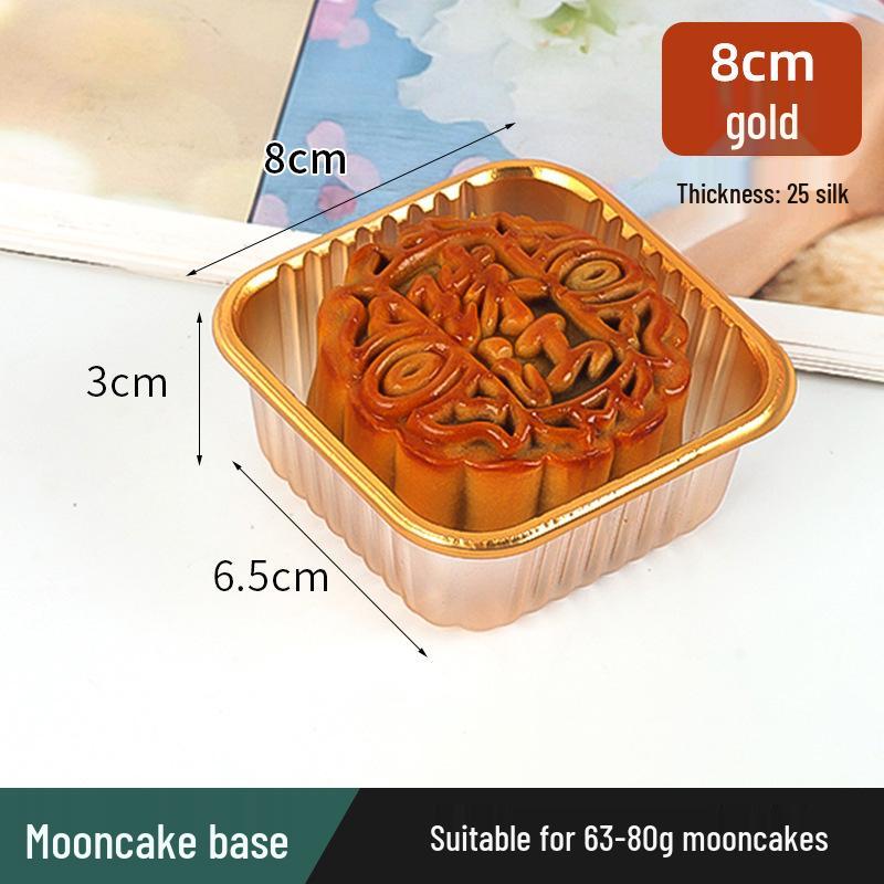 Golden Mooncake Blister Packaging: Salted Egg Yolk Pastry Tray with Mung Bean Cake Blister Box.