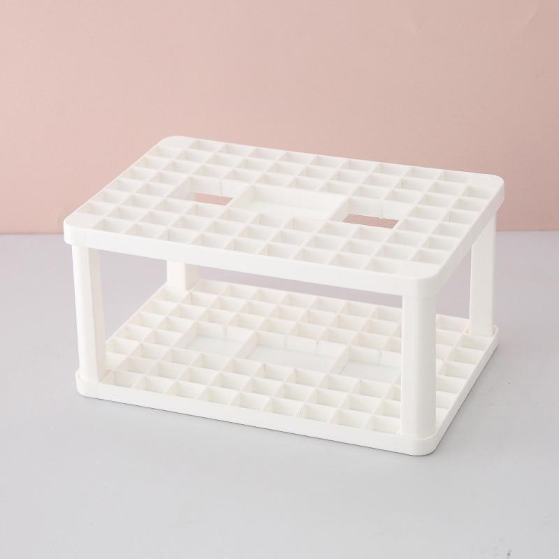 

Подставка для хранения кистей для макияжа большой емкости, органайзер, подставка для кистей с несколькими отверстиями, пластиковый тубус для хранения кистей белый