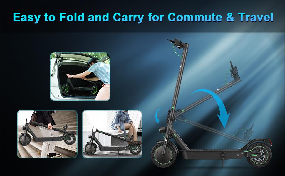 Isinwheel S9 MAX Electric Scooter - 500W Motor, 40KM Range, 10" Honeycomb Tires, Foldable & Lightweight for Urban Commute