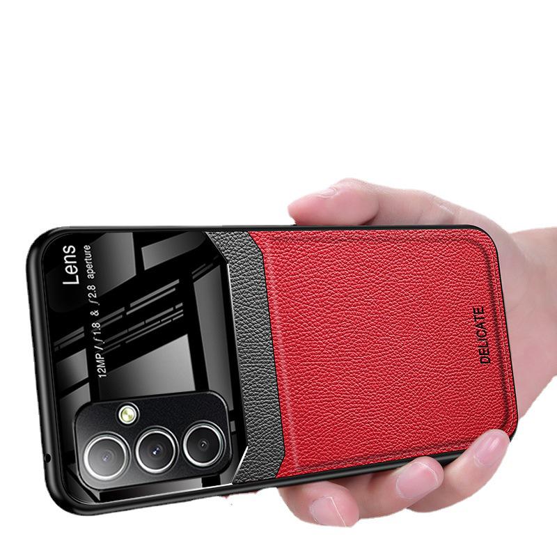 Kompatibilní s pouzdrem na telefon s koženou texturou pro Samsung S25 Ultra, S23 FE, S24, A53, A72 a A34, a Note 20+.