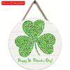 2D Flat 20*20cm1pc Happy St.Patrick's Day Welcome Party Elegant Simplicity Door Decorations Green Lucky Shamrock Leaves Print Hanging Reliable Quality
