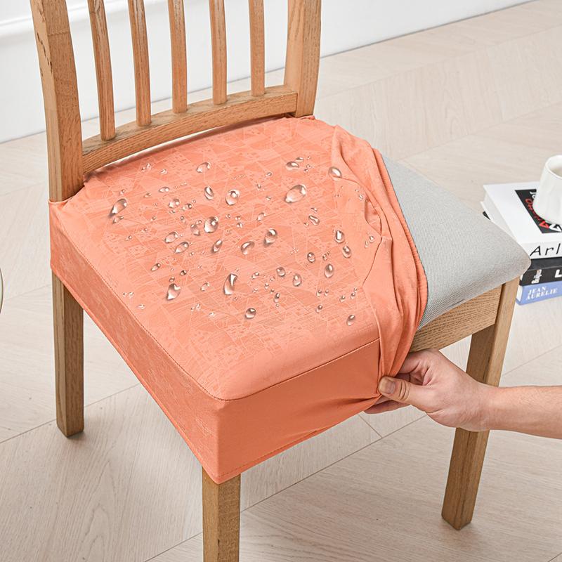 Waterproof Elastic Chair Seat Cushion Covers for Dining Chairs Washable Stretch Seat Protectors for Dining Room Party Banquet
