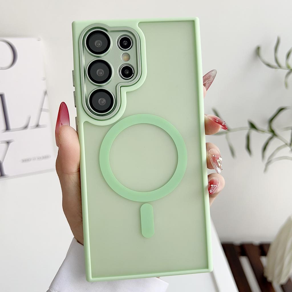 Translucent Lens Protect Shockproof Case For Samsung S26 S25FE S25 S24 S23 FE S22 Ultra Plus For Magsafe Magnetic Cover