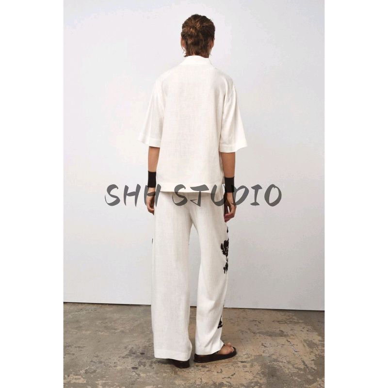 Flower Embroidery Shirts 4786139 4786238 Flower Embroidery Trousers 4786138 4786260