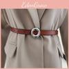 Slim Leather Ladies Waist Belt With Alloy Clasp For Modern Casual And Looks Work