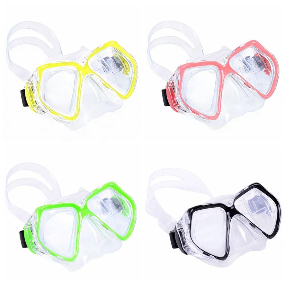 Tempered Glass Snorkel Mask With Nose Cover Underwater Mask Summer Diving Glasses For Adult
