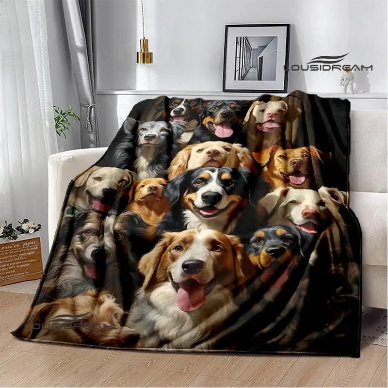 3D Cute dog printed blanket Flannel Warm blankets Soft and comfortable blanket bed linings cubre cama Birthday Gift