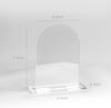 Handmade DIY Transparent Blank Arched Semi-circular Acrylic Wedding Table Sign DIY Party Birthday Party Seat Sign with Base 5pcs