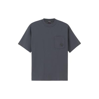 X Jackie Chan Kung Fu Serie Einfarbig Lässig Sport Locker Kurzarm T-Shirt Herren Oberteile Gewittergrau AHSS205-2