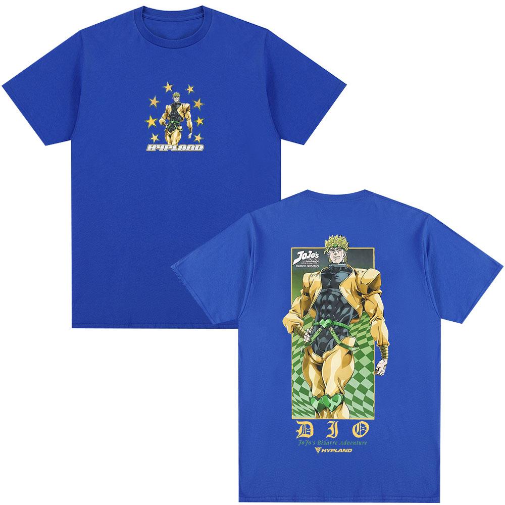 Anime JoJo Bizarre Adventure Dio Brando Manga Tshirts Mens Women Clothing Fashion Casual Short Sleeves T Shirts Streetwear