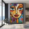 Beautiful Woman Abstract Art with Flowers Prints Floral Poster Print Woman Flower Art Canvas Painting Beautiful Abstract Female