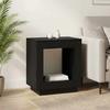Side Table Black Oak 60 x 40 x 65 cm Wood Based Material