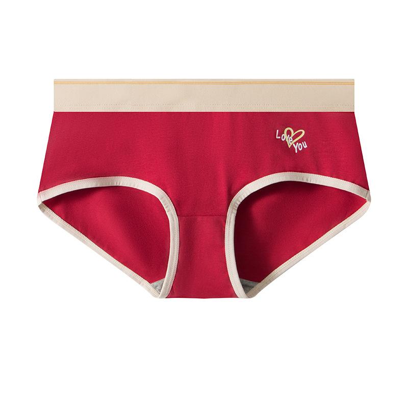 

Женское красное нижнее белье Женские трусы-треугольники Хлопковые дышащие женские трусы-треугольники XXL