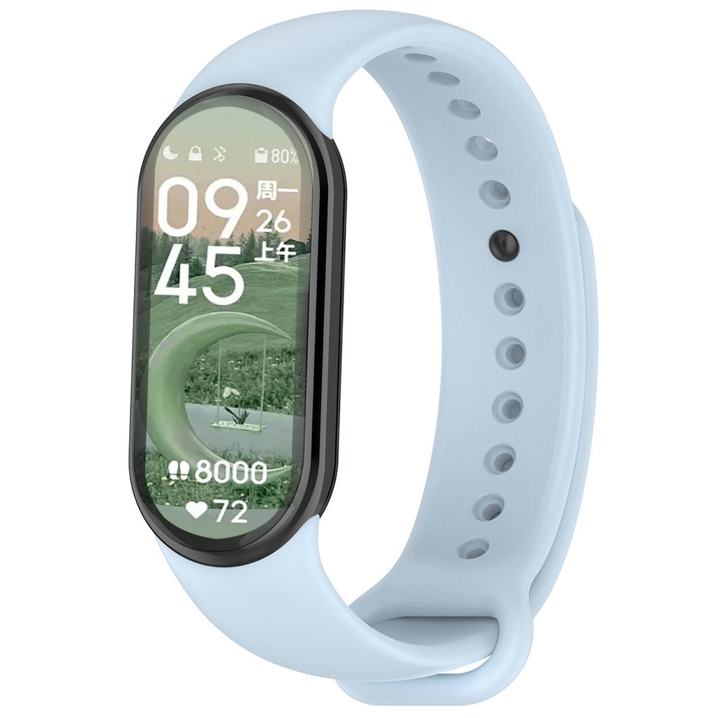 Pulseira de Silicone para Xiaomi Mi Band 9 8 Pulseira NFC Sport Rubber Pulseira Pulseira Correa Xiaomi Smart Band 8 Acessórios