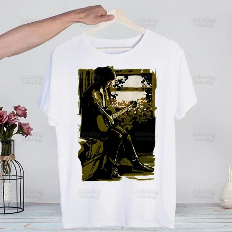 The Last of Us Joel Ellie Harajuku T-shirty Lato Unisex Hip Hop Zabawny Nadruk Koszulka Streetwear T-shirt Krótki Rękaw Koszulka Top