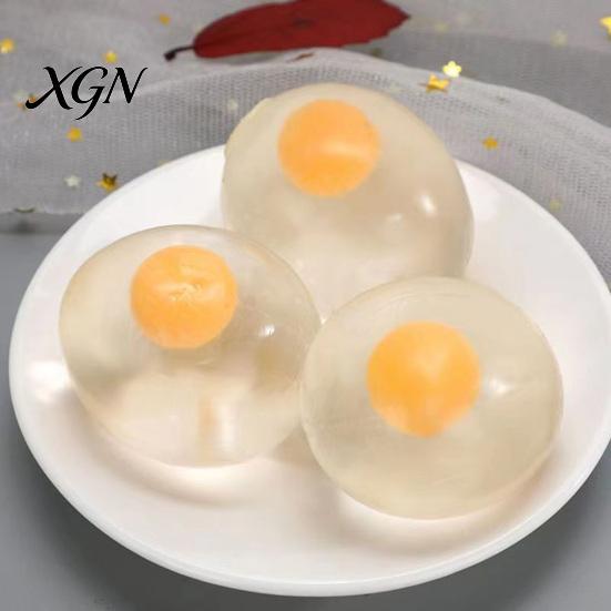 צעצוע כדוריק Yolk Squeeze מ-TPR 1/2/3 יחידות ביצה שקופה צעצוע חרדה חינוכי יחיד כפול אנטי-חרדה פידג'ט רך מתיח כדור לחץ מתנות למסיבה סנסורי