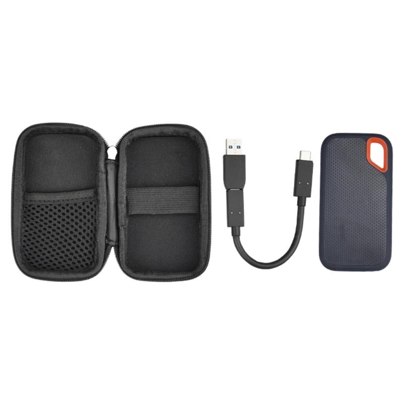 Podróżne Twarde Torby Ochronne na Obudowę SSD E60 Zapinane na Zamek Wstrząsoodporne Przechowywanie Torby EVA Pyłoszczelna Saszetka