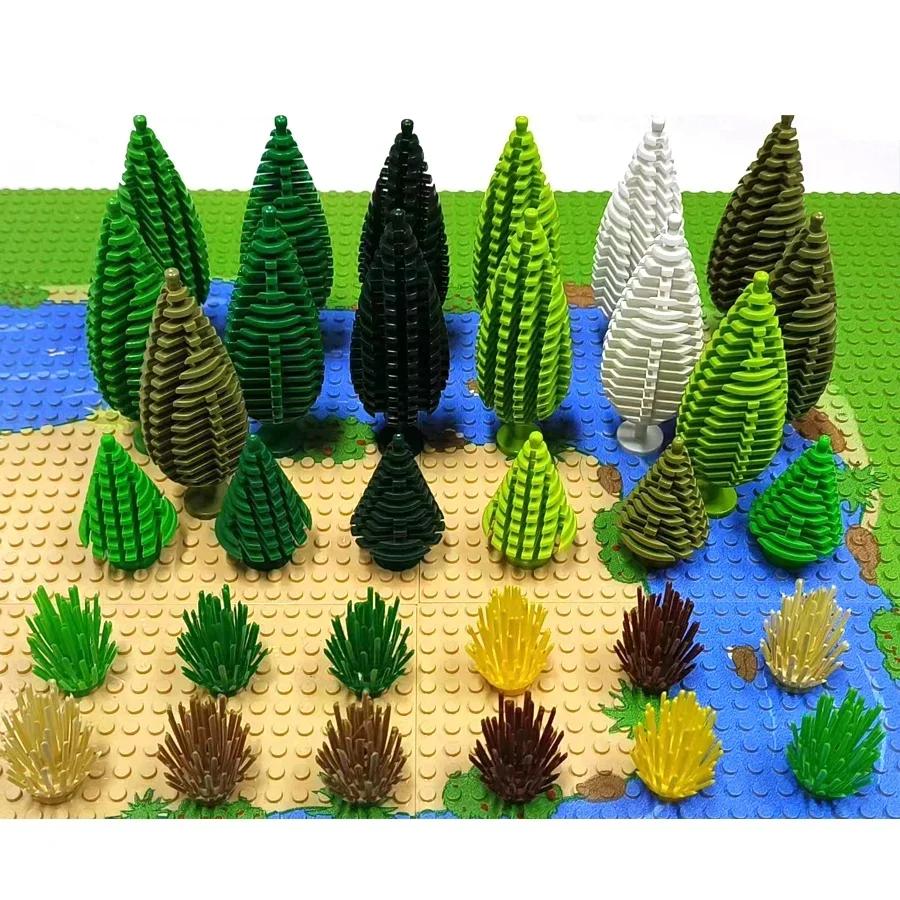 NEW Plants Pine Tree Spruce Rockery Building Blocks City Street View Garden Landscape Brick Compatible 3778 32607 2435 6064 2417
