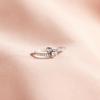 Elegant Heart Zirconia Diamond Inlaid Adjustable Ring