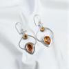 Citrine Gemstone 925 Sterling Silver Jewelry Handmade Earrings2.2" Gift For Her EE-80-2