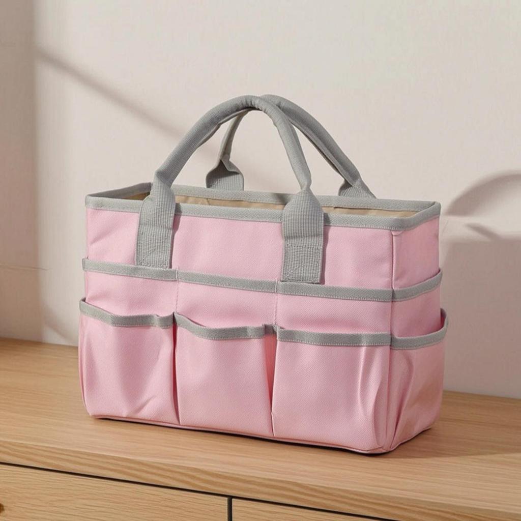 Craft Organizer Tote Bag MultiplePocket with Pockets Structured for Teachers,