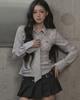 KHAKIPOINT Plaid Tie Shirt (Light Gray)
