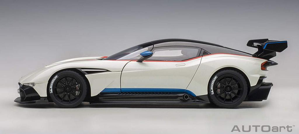 AUTOart 1/18 Scale Aston Martin Vulcan Metallic White with Blue & Red Stripes (Finished Product)