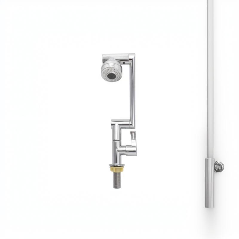 Black 1080° Swivel Robotic Arm Kitchen Faucet Dual Flow Modes Anti-Splash Brass Core for Home Kitchen Sink