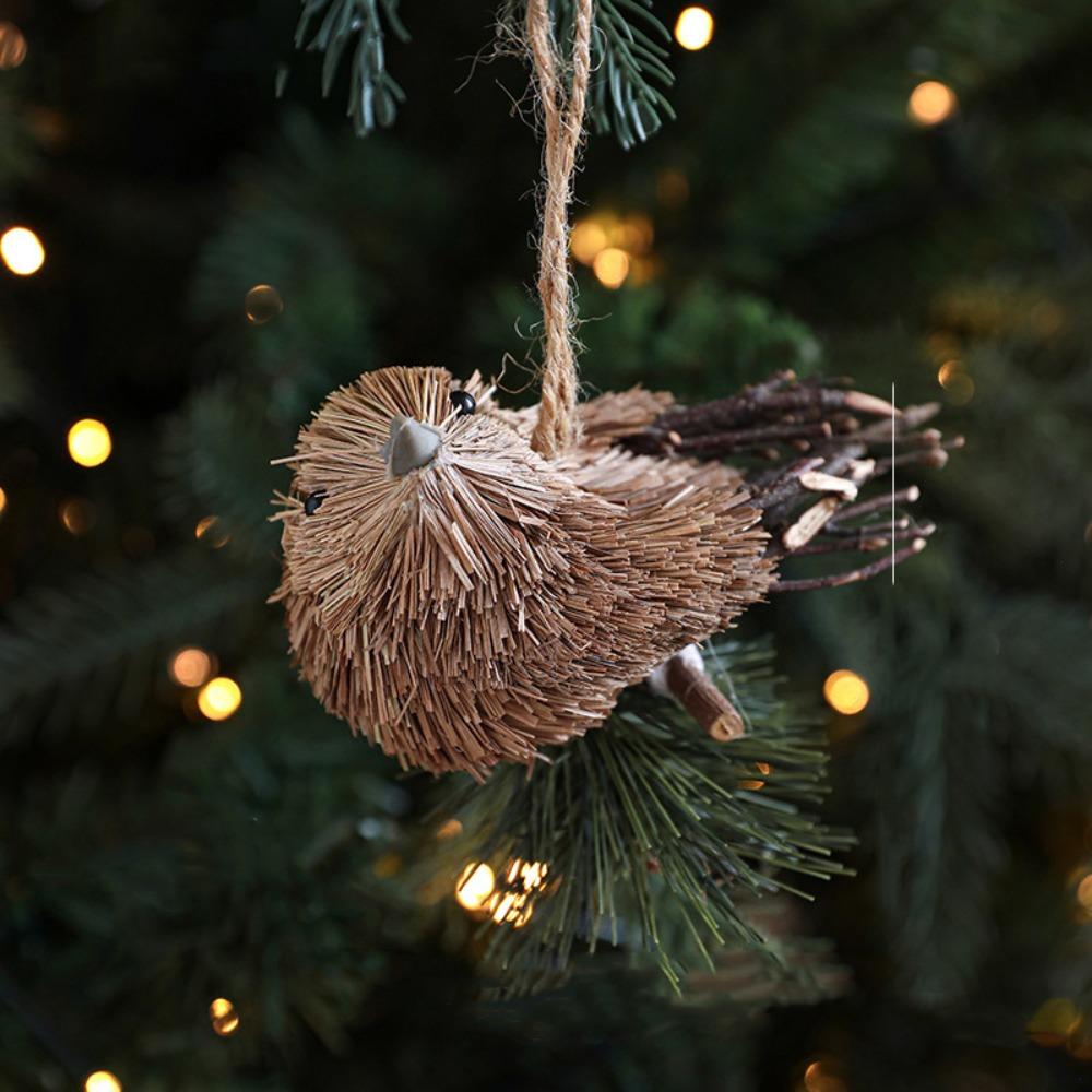 Small Christmas Tree Decorations DIY Simulated Squirrel Pendant  Merry Christmas Decor