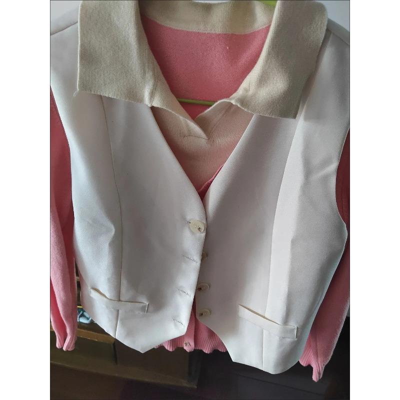 Elegant Women Fashion Short Blazer Vest Spring Autumn Work Wear