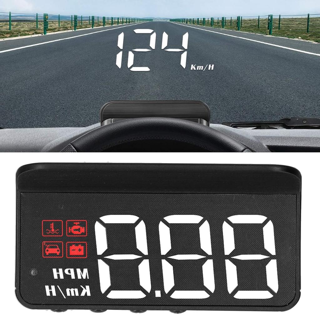Obdii Hud, Car Speedometer, Obd2 Hud Windshield Projector Multifunction Gauge Alarm Fatigue Driving Reminder