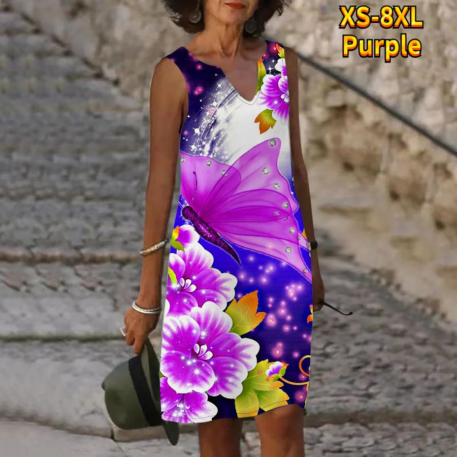 Женское летнее ярко-красное платье с v-образным вырезом и цветочным принтом Феникса — фото 8