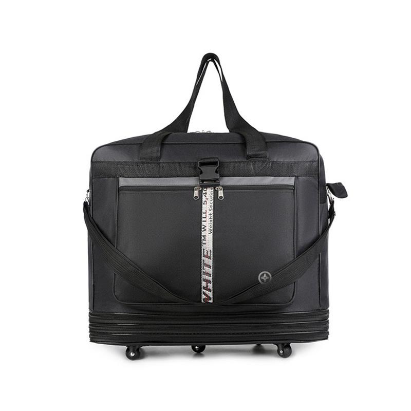 New Fashion Airline-Checked Luggage Large Capacity Folding Travel Bag Universal Wheel Oxford Cloth Luggage Bag