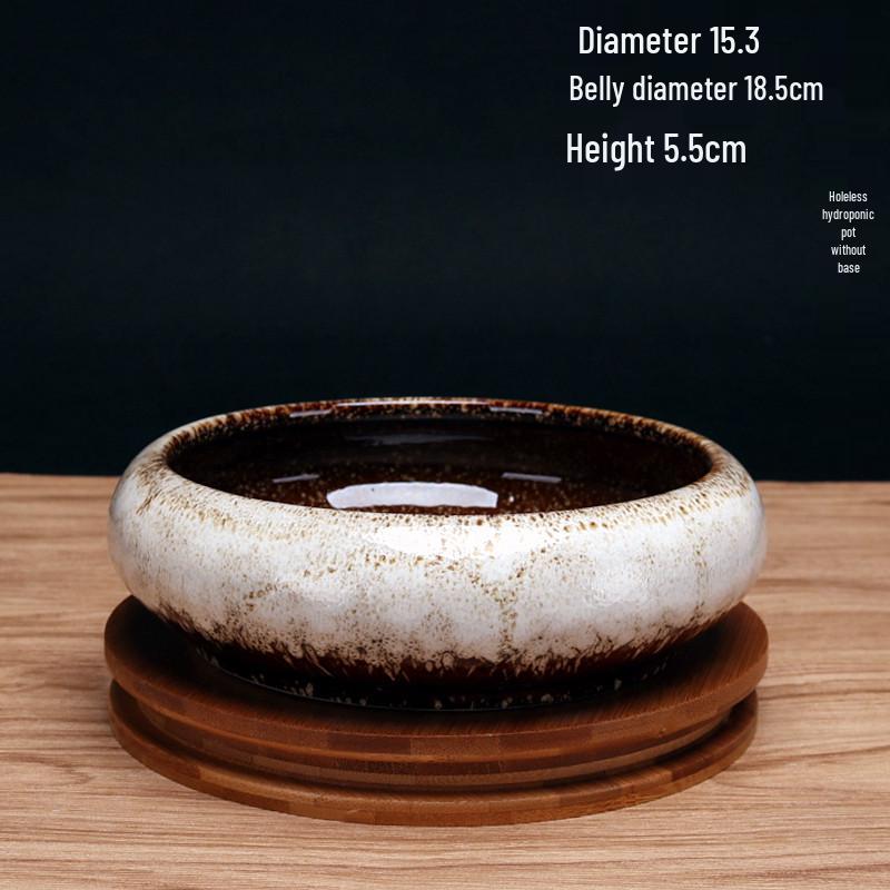 Large Kiln-Glazed Ceramic Succulent Planter - Creative Garden Pot